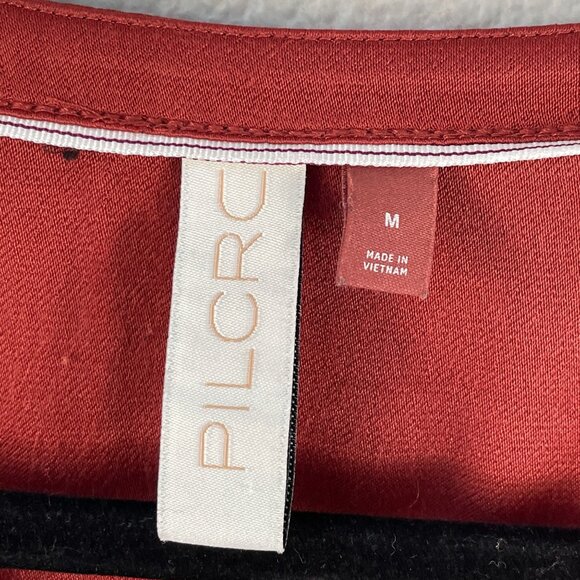 Pilcro Womens Medium Darrah Button Down Blouse Long Sleeve Rust Shirt - Picture 7 of 12